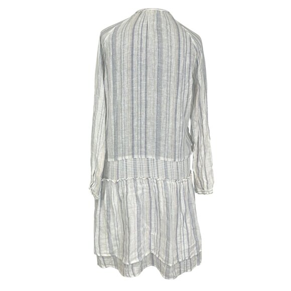 Rails White & Blue Striped Long Sleeve Mini Dress - Picture 2 of 10